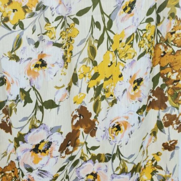 NWT Anthropologie Aratta Yellow Kimono Sheer Floral Size L Silent Journey - Picture 5 of 7